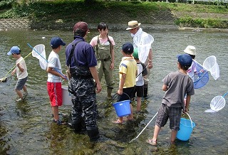 子ども環境教室　金目川観察会の写真 