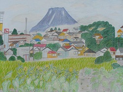 牧島　美季さんの作品「夏の青い富士」の写真