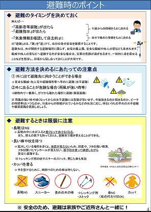 避難時のポイント