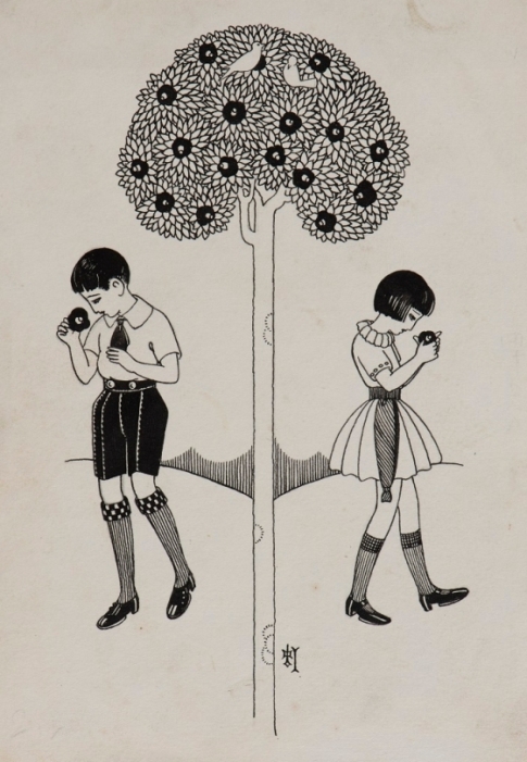 萠芽 睡蓮の夢 原画 1924年