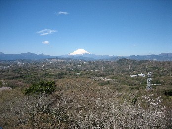 湘南平から西北西を眺めた写真