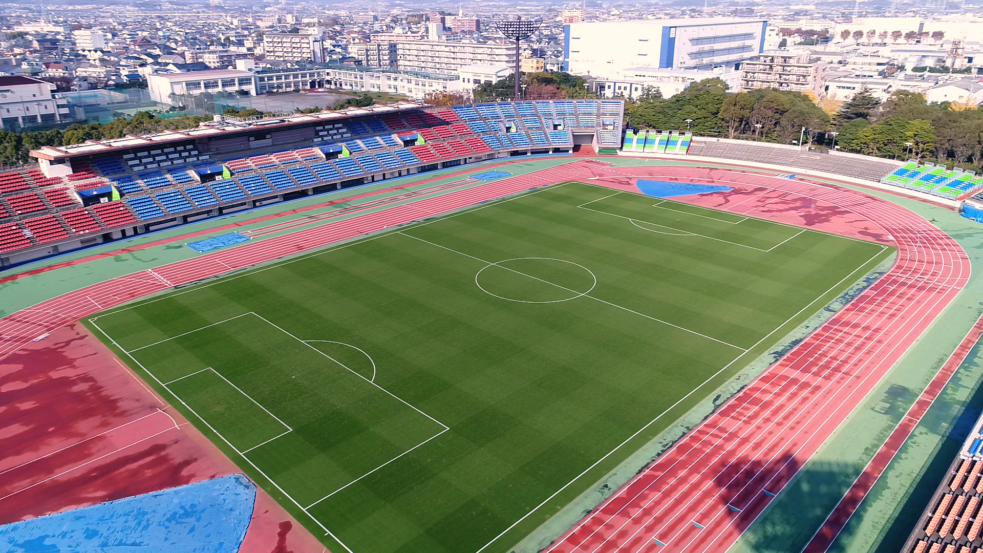 Shonan BMW スタジアム平塚の俯瞰画像