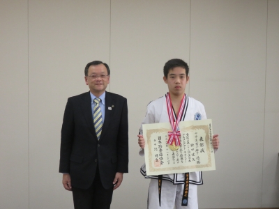 市長と記念撮影