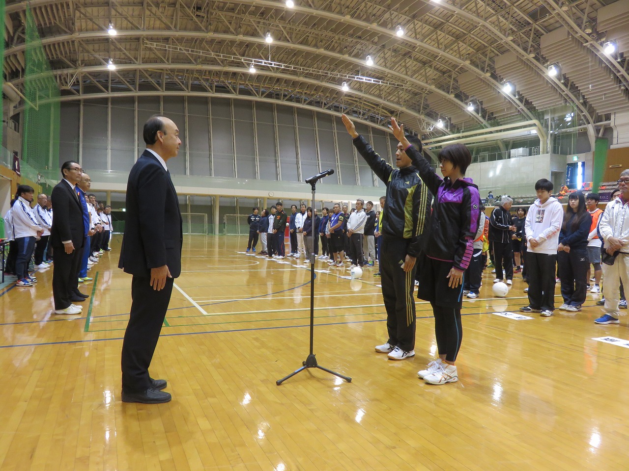 真土地区選手による選手宣誓