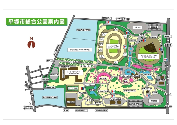平塚市総合公園案内図