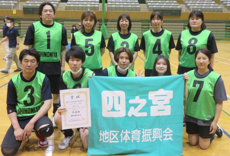 Bブロック準優勝　四之宮地区集合写真