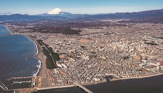 空から見た平塚市