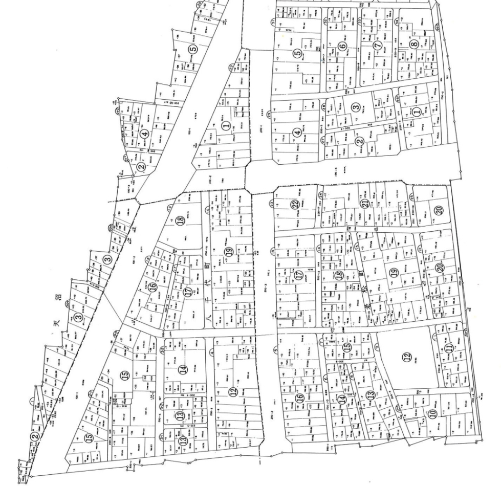 榎木町交差点付近新公図の画像