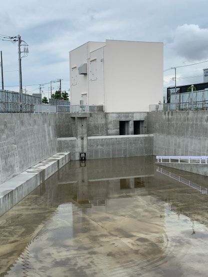 公共下水道大神東調整池の写真