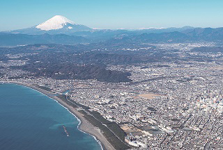 空から見た平塚市