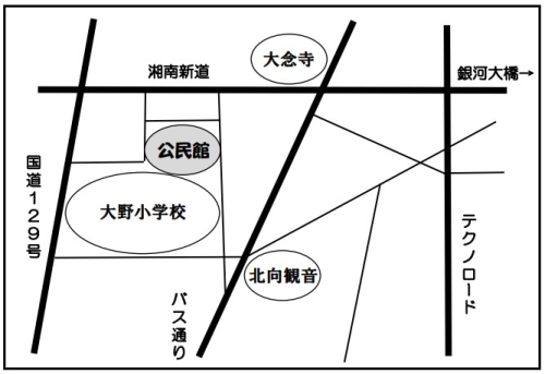 四之宮地区町内福祉村の案内図