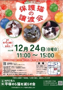 12月24日譲渡会のポスター画像