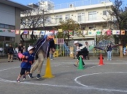 親子で力を合わせて ゴールを目指す