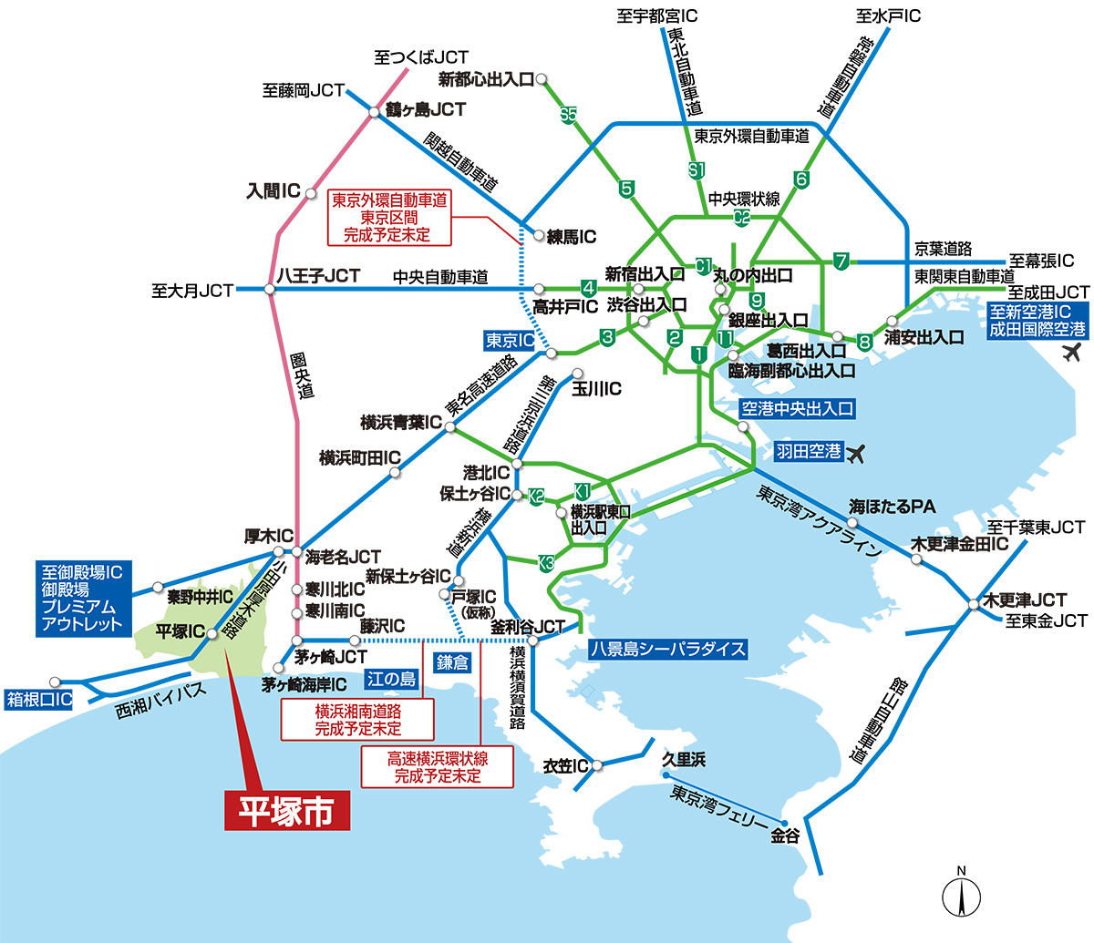 首都圏カーアクセス図