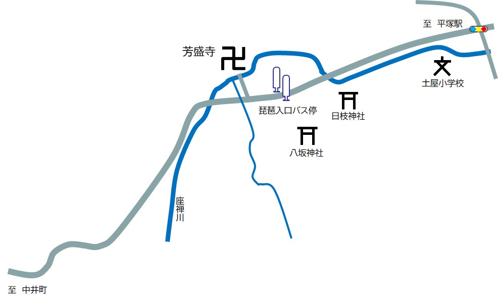 平等寺は大縄橋バス停下車徒歩10分です