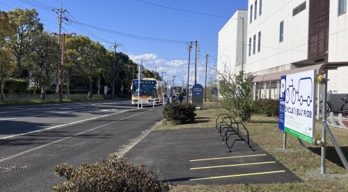 湘南車検場前バス停サイクル&バスライド写真