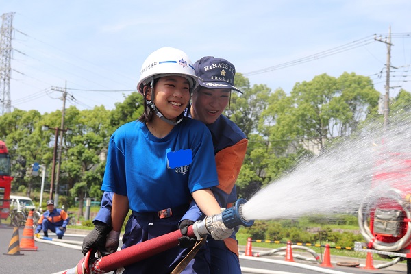 放水訓練の様子