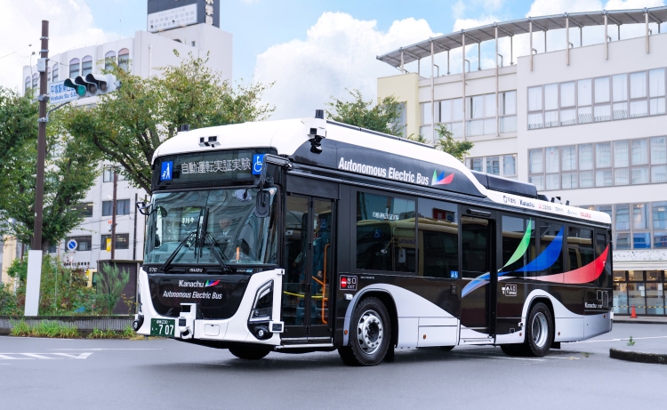 いすゞエルガEV自動運転バスの写真