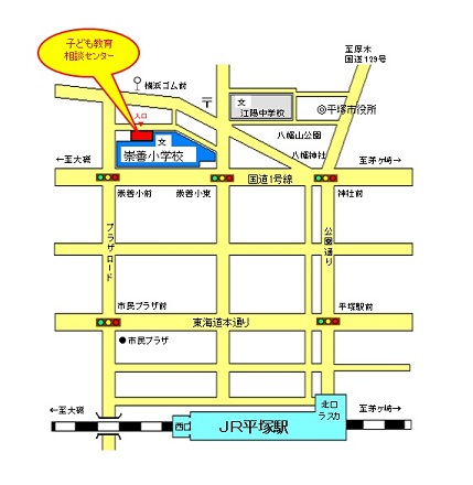 子ども教育相談センターの地図