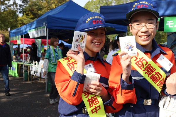 火災予防の啓発活動の様子