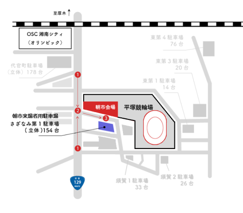 朝市会場案内図