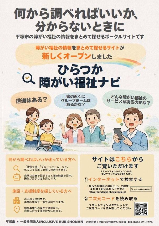 ひらつか障がい福祉ナビ紹介チラシ
