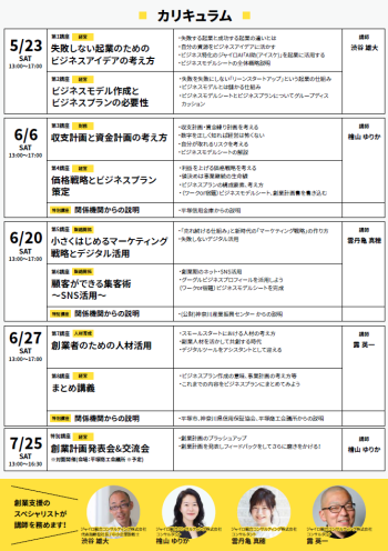 創業塾チラシ（裏面）