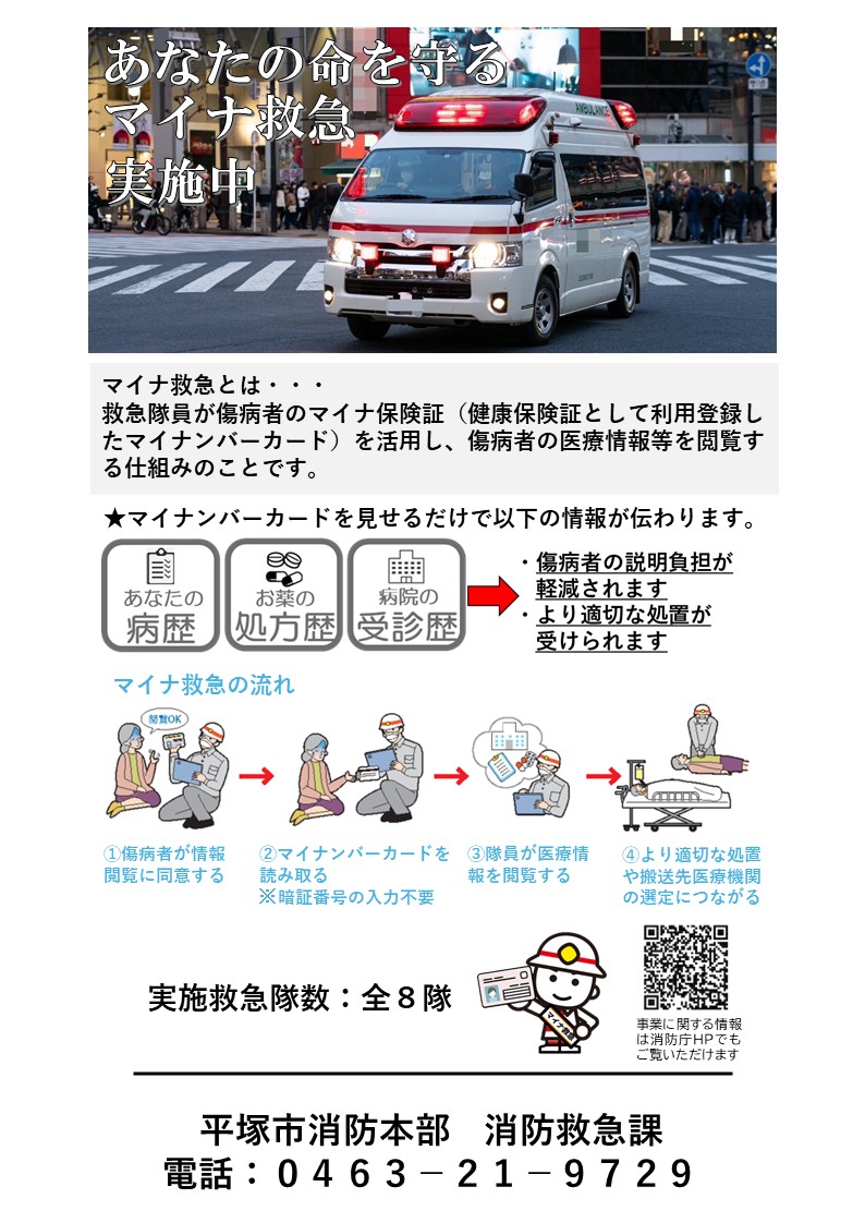 マイナ救急　リーフレット
