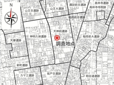 天神前遺跡第19地点位置図