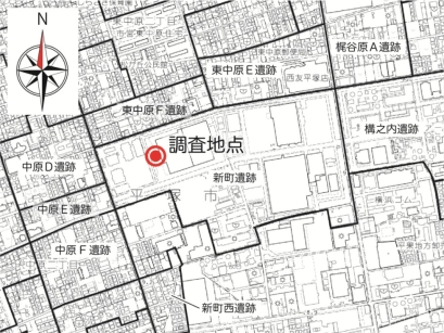 新町遺跡第14地点位置図