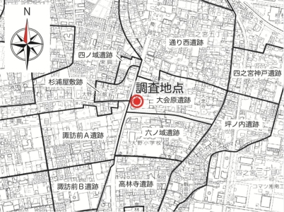 大会原遺跡第9地点位置図