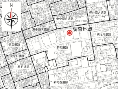新町遺跡第12地点B地区位置図