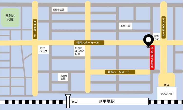 浜大門通り新光会の位置図