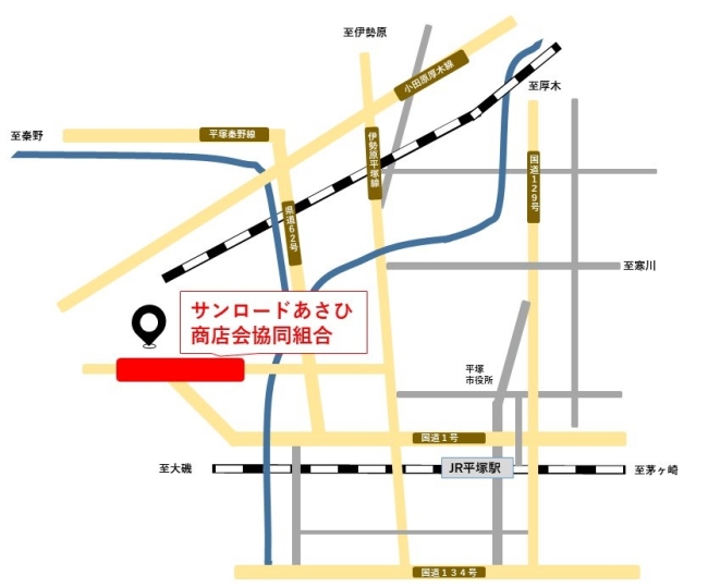 サンロードあさひ商店会協同組合の位置図
